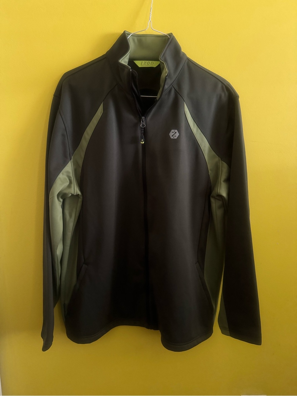 Izod PerformX Jacket with Olive Contrast Panels NWOT